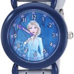 Disney Girls’ Frozen 2 Analog Quartz Watch with Silicone Strap, Gray, 16 (Model: WDS000815)