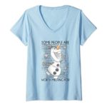 Womens Disney Frozen Olaf Some People Are Worth Melting For V-Neck T-Shirt