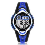 AZLAND Waterproof Swimming Frozen Sports Watch Boys Girls Led Digital Watches for Kids, Updated Version Three Alarms,Green …