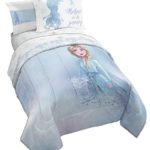 Jay Franco Disney Frozen 2 Elsa Color Block 5 Piece Twin Bed Set – Includes Reversible Comforter & Sheet Set Bedding – Super Soft Fade Resistant Microfiber – (Official Disney Product)