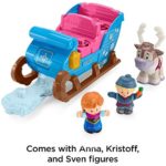 Fisher-Price Disney Frozen Kristoff’s Sleigh by Little People, Figure and Vehicle Set