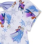 Disney Frozen Elsa Princess Anna Olaf Christmas Little Girls Skater Dress White/Purple 5