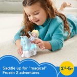 Fisher-Price Little People – Disney Frozen Elsa & Nokk, figure set with lights and sounds for toddlers and preschool kids