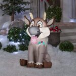Gemmy Christmas Airblown Inflatable Inflatable Baby Sven, 3.5 ft Tall, Grey