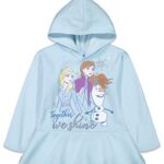 Disney Frozen 2 Elsa Anna Olaf Toddler Girl Fleece Ruffle Hoodie & Leggings Set, Blue 3T