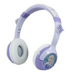 eKids Frozen Kids Bluetooth Headphones, Wireless Headphones with Microphone Includes Aux Cord, Volume Reduced Kids Foldable Headphones for School, Home, or Travel