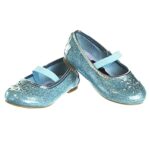 Disney Frozen Elsa Shoes – Girls Mary Jane Flats – Kids Jelly Character Princess Ana Costume Dress up Mary Jane Ballet Ballerina Flower School Party Flats Slip-on Shoes (Blue) (Size 11 Little Kid)