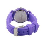Disney Frozen Kids’ Plastic Time Teacher Analog Quartz Silicone Strap Watch, 32mm, Purple