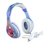 eKids Frozen 2 Kids Headphones, Adjustable Headband, Stereo Sound, 3.5Mm Jack, Wired Headphones for Kids, Tangle-Free, Volume Control Childrens Headphones Over Ear School Home