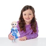 Disney Frozen Talking 10 Inch Small Plush Toy, Elsa In Her Blue Travel Dress and Cape, by Just Play