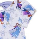 Disney Frozen Elsa Princess Anna Olaf Christmas Toddler Girls Skater Dress White/Purple 4T