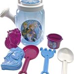 Multi Garden Watering can and Beach Sand Toys 7 pc Set (Disney Frozen)