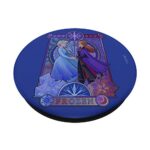 Disney Frozen 2 Anna And Elsa Stained Glass PopSockets Grip and Stand for Phones and Tablets