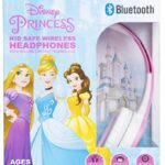 1616 Holdings Disney Princess Bluetooth Kid-Safe Wireless Headphones – Volume Limiting, Multicolor