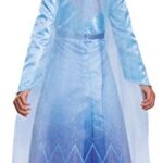 Disguise Disney Elsa Frozen 2 Prestige Girls’ Halloween Costume Blue, 3T-4T