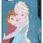 iPhone 14 Pro Disney Frozen Anna and Elsa Sister Hug Slate Blue Case