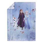Disney Frozen 2 Nature is Magical Purple, Blue and White 4 Piece Toddler Bed Set – Comforter, Fitted Bottom Sheet, Flat Top Sheet, Reversible Pillowcase