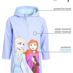 Disney Girls’ Rain Jacket – Slicker Shell Raincoat: Minnie Mouse, Frozen Elsa, Anna (2T-7), Size 4-5, Frozen