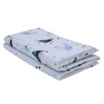 Disney Frozen Winter Cheer Lavender, Aqua, Green and White Anna, Elsa and Olaf Preschool Nap Pad Sheet