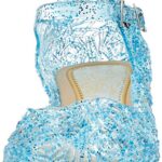 Kawai Peach Princess Girls’ Cute Sparkle Sandals Fancy Dress Up Jelly Party Dancing Cosplay Shoes 11 Little Kid Blue