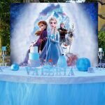 Frozen Backdrop for Girls Birthday Party,7 x 5ft Elsa Photography Background Vinyl Wall Decorations Supplies for Kids Boys Toddlers