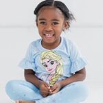 Disney Frozen Elsa Toddler Girls Ruffle Graphic T-Shirt & Leggings Set Blue 5T