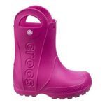 Crocs unisex child Rain Boot, Candy Pink, 7 Toddler US