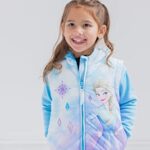 Disney Frozen Elsa Little Girls Zip Up Vest 2fer Jacket Blue 7-8