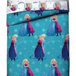 Disney Frozen Swirl Full Comforter – Super Soft Kids Reversible Bedding features Anna & Elsa – Fade Resistant Polyester Microfiber Fill (Official Disney Product)