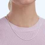 Amazon Essentials Sterling Silver Diamond Cut Rope Chain Necklace, 18″