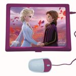 Lexibook Disney Frozen 2 – Educational and Bilingual Laptop Spanish/English – Girls Toy with 124 Activities to Learn, Play Games and Music with Elsa & Anna – Blue/Purple, JC598FZi2