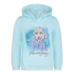 Disney Frozen Elsa Girls Hoodie and Jogger Set for Toddlers – Light Blue/Grey