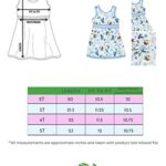 Disney Frozen Toddler Girls Fit and Flare Ultra Soft Dress (4T, Blue)