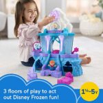 Disney Frozen Toy, Little People Playset with Anna and Elsa Toys Lights and Music for Toddlers, Elsa’s Enchanted Lights Palace
