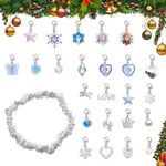 Christmas Advent Calendar 2023 for Girls And Boys With 24 Days Unique Gift Christmas Countdown Calendar Blind Box Frozen Bell Snowflake Theme DIY Creative Charm Pendant Bracelet Daughter, Granddaughter, Niece