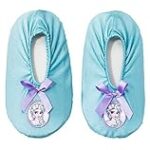 Disney Collection Toddler Girls Movie Frozen Anna & Elsa Slippers – (Blue Elsa, 3T-4T)