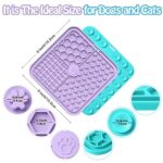 Lick Mat for Dogs and Cats with Suction Cup 2 Pack, Premium Licking Pad for Dog Anxiety Relief, Slow Feeding Mat for Boredom Reducer, Bathing, Grooming and Training