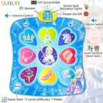 SUNLIN Dance Mat, Gifts Toys for Girls 3 4 5 6 7 8 Years Old, Frozen Unicorn Theme Toys, Dance Pad with 7 Game Modes, 5 Challenge Levels, 9 Built-in Music, Birthday Gifts for Kids Ages 3-12