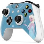 Skinit Decal Gaming Skin Compatible with Xbox One S Controller – Officially Licensed Disney Frozen Ice Blue Elsa Art Design
