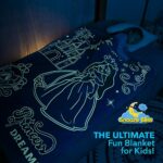 Glow in the Dark Princess Blanket– Fun Birthday Gift for Kids Who Love Princess Toys & Princess Dresses for Girls. Cute Toddler Blanket Throw for Princess Bedding, Princess Bed or Princess Room Décor