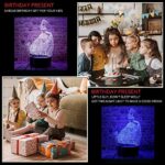 Cartoon Princess Toys Anime Figure 3D Optical Illusion LED Bedroom Decor Table Lamp with Remote 7 Colors Acrylic Sleep Night Light Birthday Gifts for Kids
