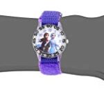 Disney Frozen Kids’ Plastic Time Teacher Analog Quartz Nylon Quartz Strap Watch