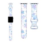 Christmas Snowflake Snowman Bands Compatible with Apple Watch Band 38mm 40mm 41mm,Silicone Strap Wristbands Compatible with iWatch Bands SE 7/6/5/4/3/2/1