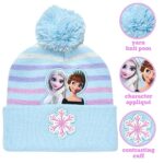 Disney Girls Frozen Winter Hat and 2 Pair Gloves or Mittens (Age 2-7) (Frozen Purple Glove, Age 4-7)
