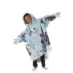 THE COMFY Original JR | Disney Frozen Comfy | The Original Oversized Sherpa Wearable Blanket for Kids, Seen On Shark Tank, One Size Fits All, Frozen Blue