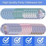 Jiaoohoo 60pcs Frozen Elsa Party Plates Frozen Elsa Party Supplies Favors Frozen Elsa Birthday Baby Shower Snack Plates(7 in)