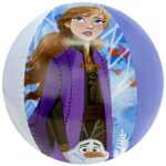Disney Frozen 2 Themed Pool Party Swim Toys Inflatable Beach Ball, 13.5 Inches, for Summer Parties and Gift, Water Fun for All Elsa Anna Olaf Fans