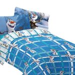 Disney Frozen Olaf Build a Snowman 72″ x 86″ Microfiber Comforter, Twin/Full