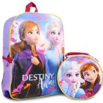 Fast Forward Disney Frozen Backpack with Lunch Box – Bundle with Frozen Backpack for Girls, Lunch Bag, Water Bottle, Frozen Stickers, More | Frozen Backpack Set