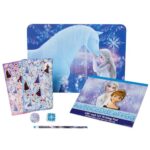 Disney Frozen Princess Elsa and Anna Lap Desk Activity Set for Kids with ABC 123 Practice Pad and Stickers